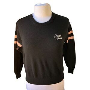 Vintage Guess Jeans Sweater, Black and Pink, XS.